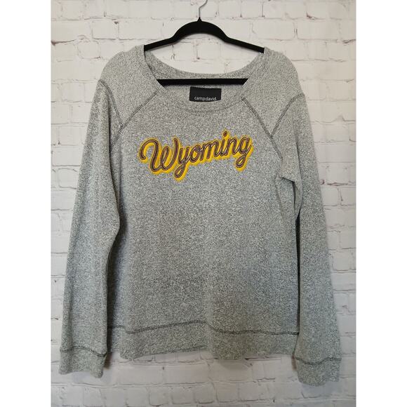 Camp David Sweatshirt Round Neck Gray Womens SZ Xl Long Sleeve Lightweight 90371 - Picture 1 of 5